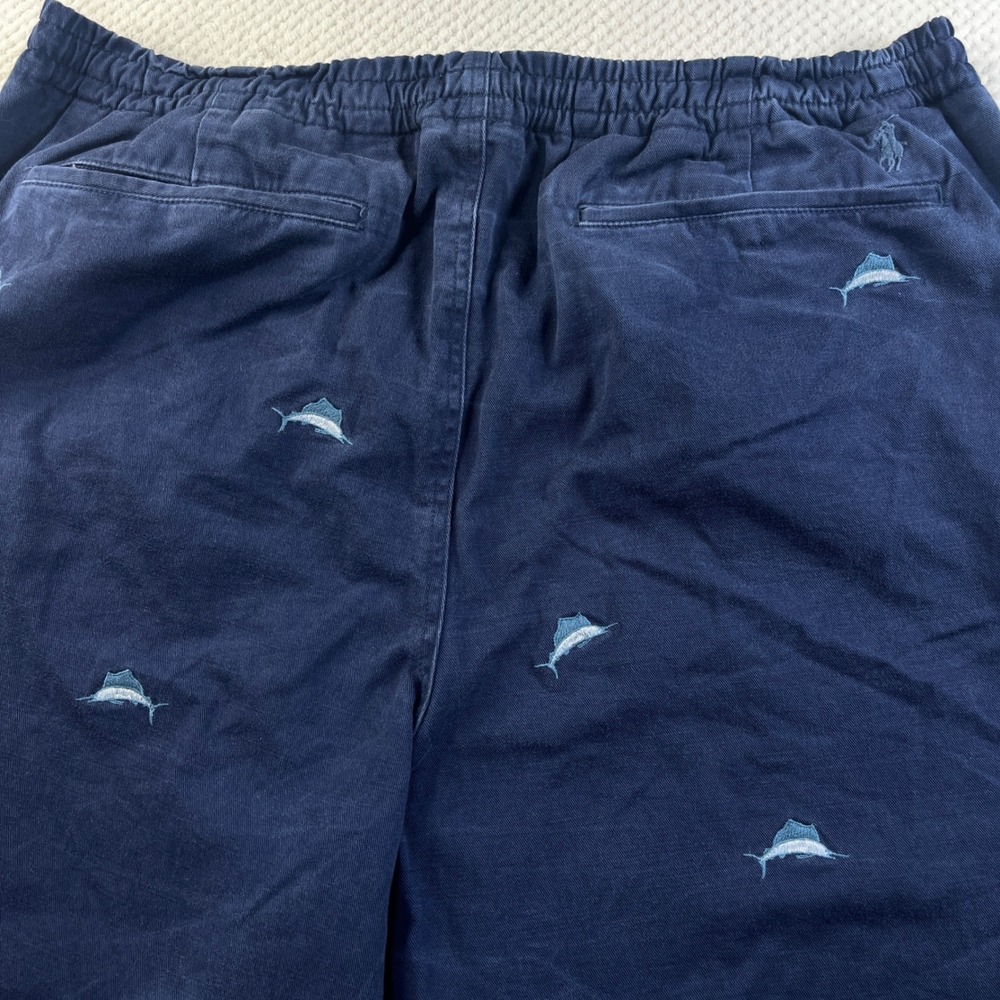 Polo Ralph Lauren Mens XXL Navy Blue Marlin Anchor Embroidered Chino Pants XXL - Picture 7 of 11